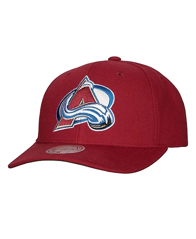 Men's Mitchell & Ness Burgundy Colorado Avalanche Team Ground Pro Adjustable Hat
