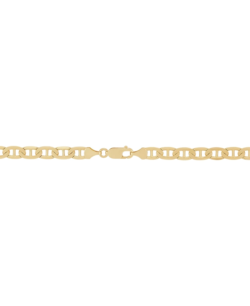 Italian Gold Polished Solid Mariner Link 22" Chain Necklace (6-1/6mm) in 10k Gold