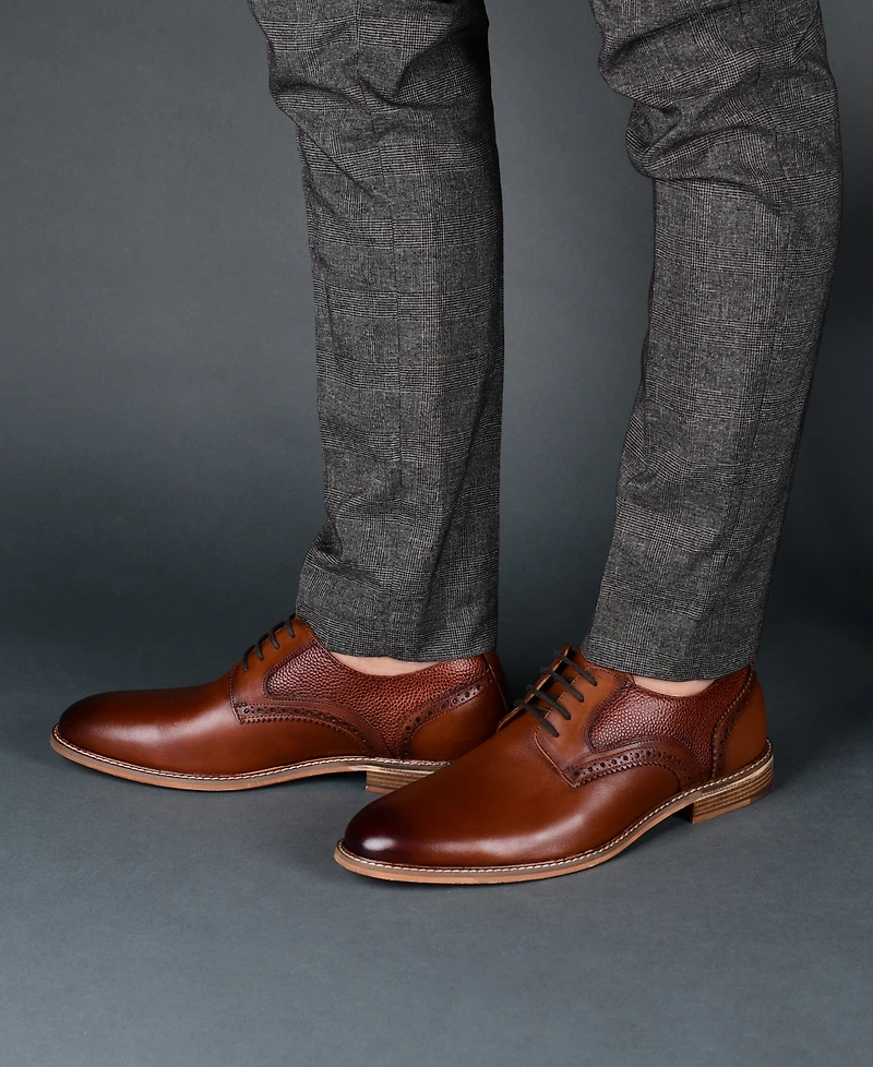 Thomas & Vine Men's Clayton Plain Toe Brogue Derby Shoe