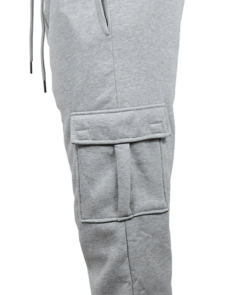 Blue Ice Men's Heavyweight Fleece-Lined Cargo Jogger Sweatpants-4PK