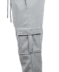 Blue Ice Men's Heavyweight Fleece-Lined Cargo Jogger Sweatpants-4PK
