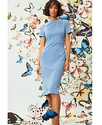 Maggy London Women's Shirred-Shoulder Sheath Dress