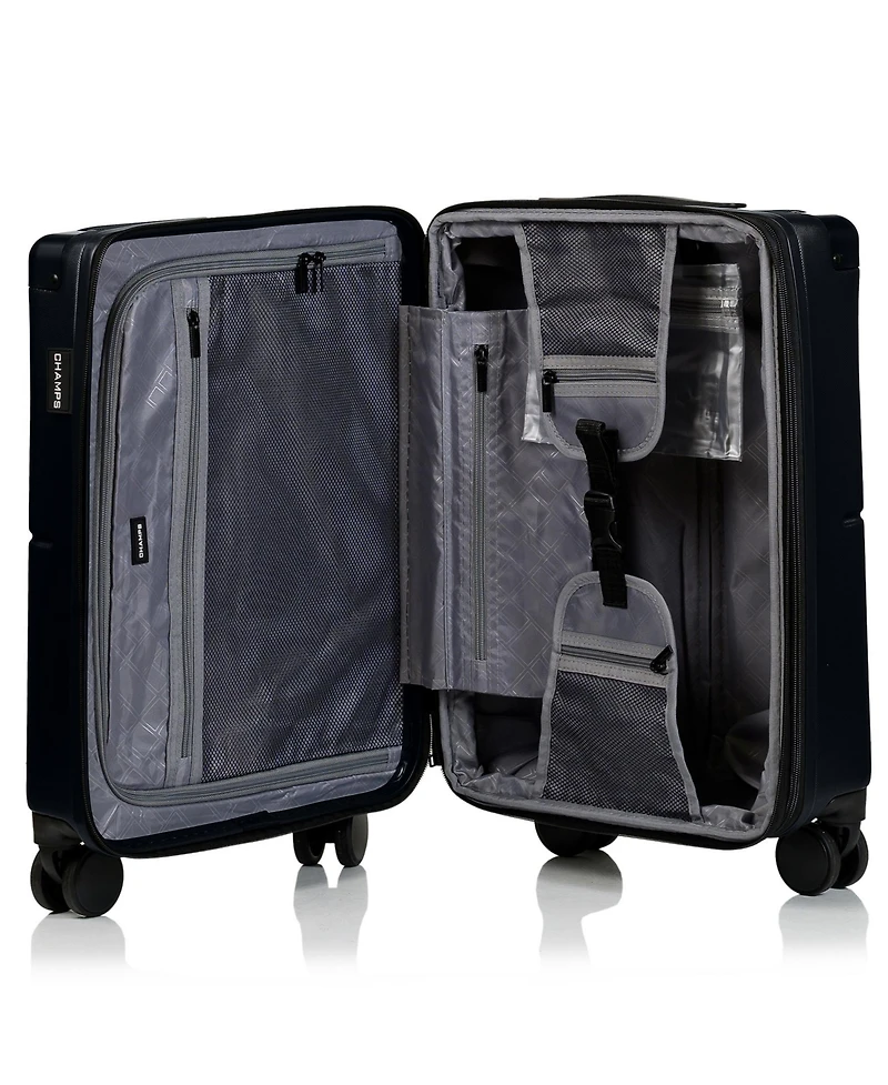 Champs 3-Piece Earth Hardside Luggage Set with Usb