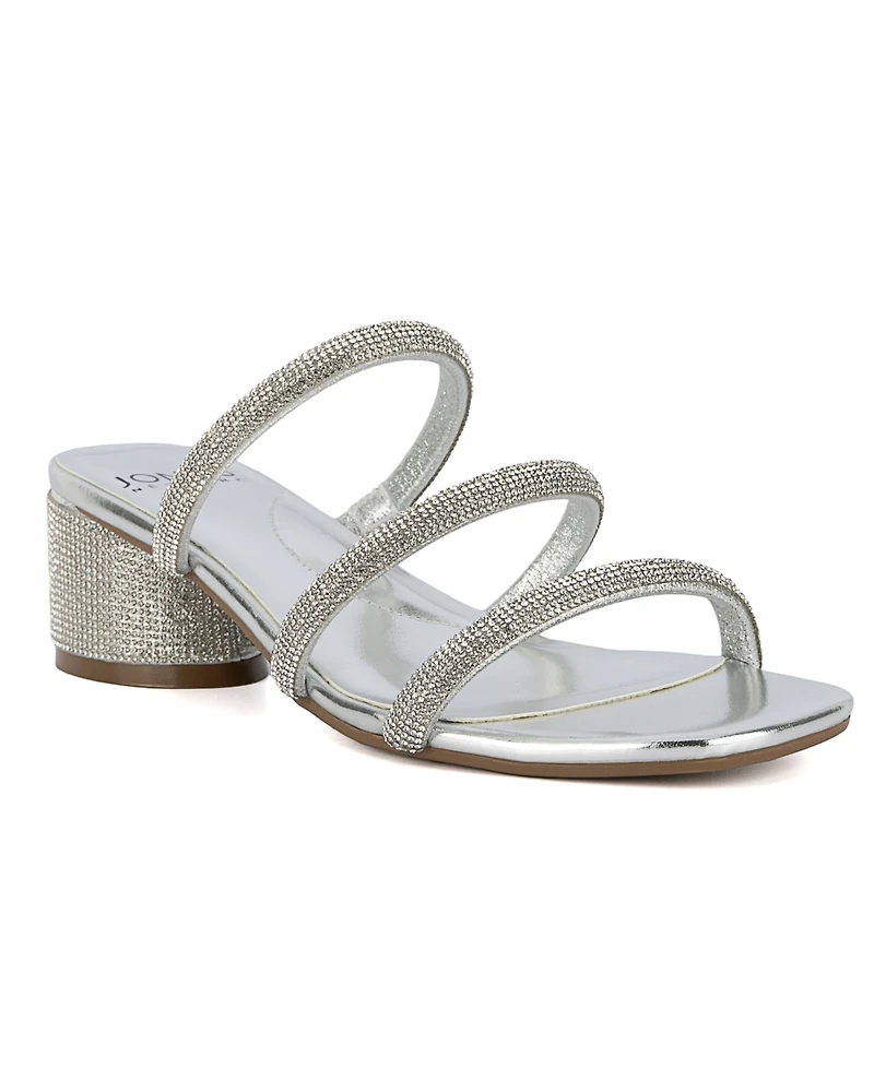 Jones New York Women's Melli Block Heel Embellished Dress Sandals