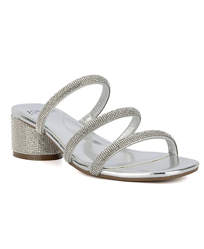 Jones New York Women's Melli Block Heel Embellished Dress Sandals