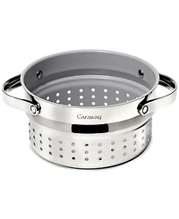 Caraway Nonstick Stainless Steel 3-Qt. Saucepan Steamer