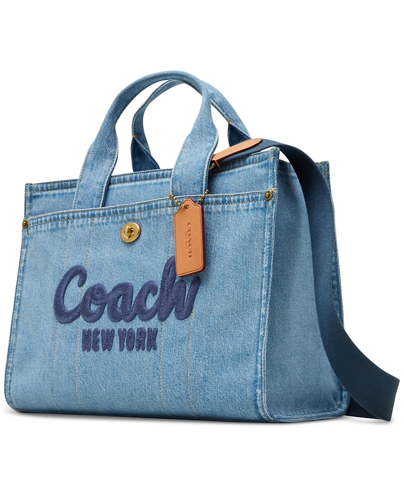 Coach Denim Cargo Tote