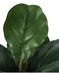 Monarch Specialties 49" Indoor Artificial Floor Fiddle Tree with Black Pot