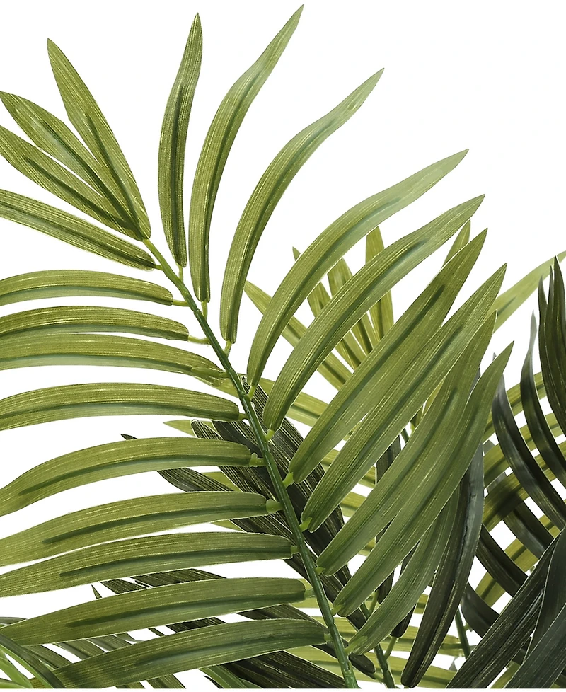 Monarch Specialties 47" Indoor Artificial Floor Areca Palm Tree with Black Pot