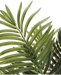 Monarch Specialties 47" Indoor Artificial Floor Areca Palm Tree with Black Pot