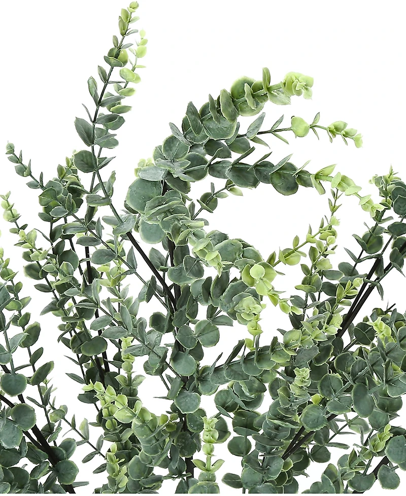 Monarch Specialties 44" Indoor Artificial Floor Eucalyptus Tree with Black Pot