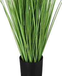 Monarch Specialties 47" Indoor Artificial Floor Grass Tree with Black Pot