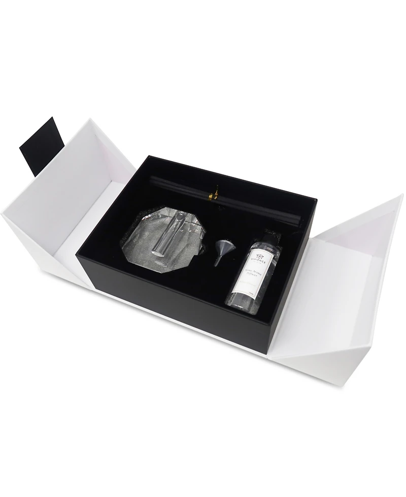 Vivience Dimensional Design Crystal Diffuser with Black Reed