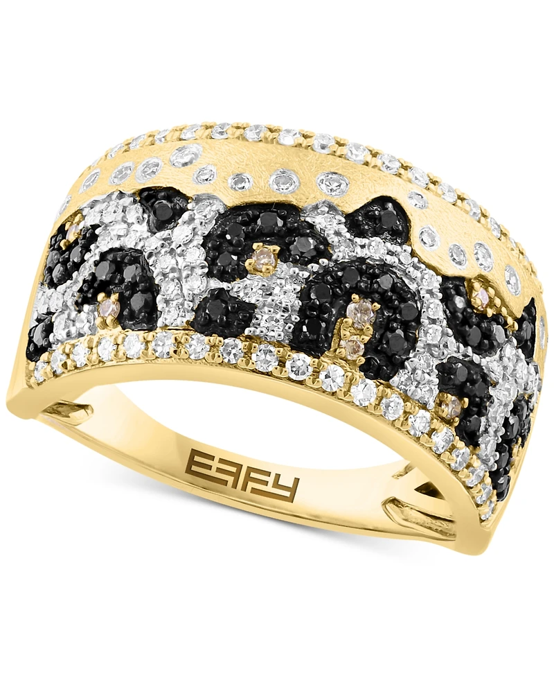 Effy Diamond Multicolor Animal Print Statement Ring (5/8 ct. t.w.) in 14k Gold