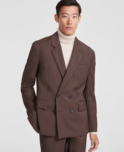 Hugo by Hugo Boss Men's Modern-Fit Solid Wool Suit Separate Double-Breasted Jacket