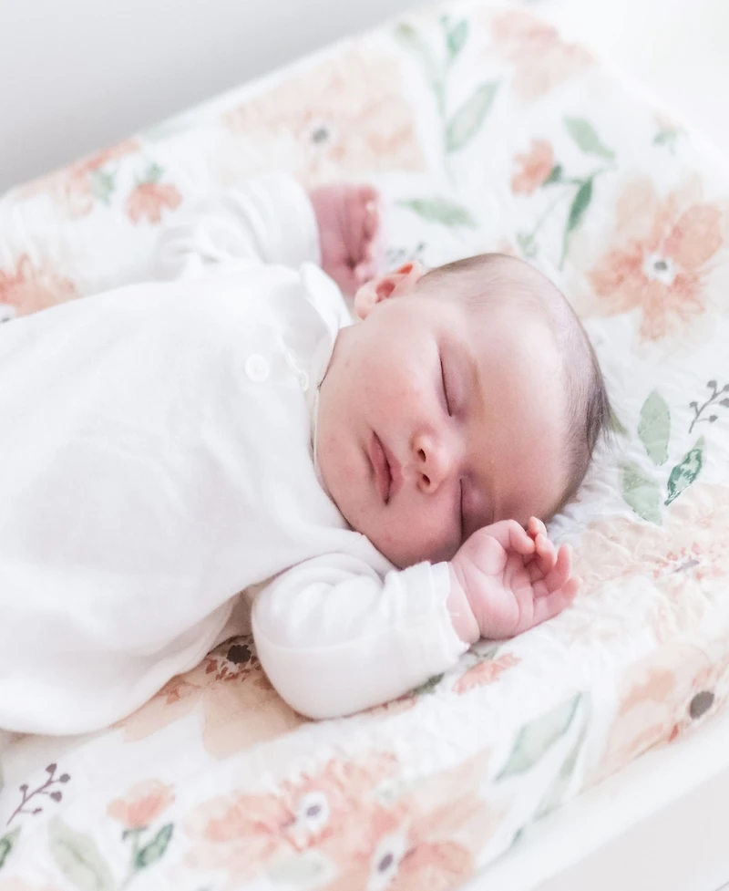 Crane Baby Parker Quilted Change Pad Cover - Floral