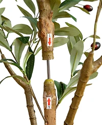 Nearly Natural 4ft. Artificial Olive Tree with Natural Trunk