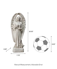 Glitzhome Standing Archangel Garden Statue