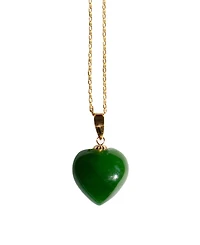 seree Heart - Green jade pendant necklace