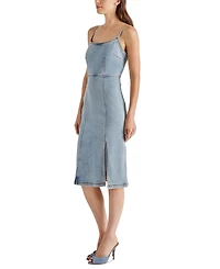 Steve Madden Women's Slit-Front Giselle Denim Midi Dress