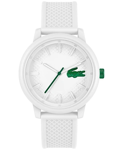 Lacoste Unisex L.12.12. White Silicone Strap Watch 48mm