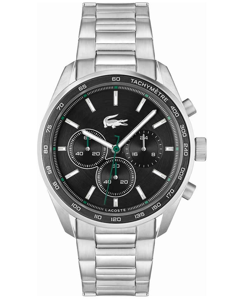 Lacoste Men's Chronograph Boston Stainless Steel Bracelet Watch 44mm