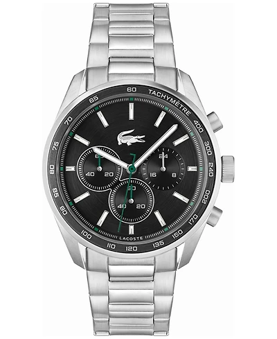 Lacoste Men's Chronograph Boston Stainless Steel Bracelet Watch 44mm