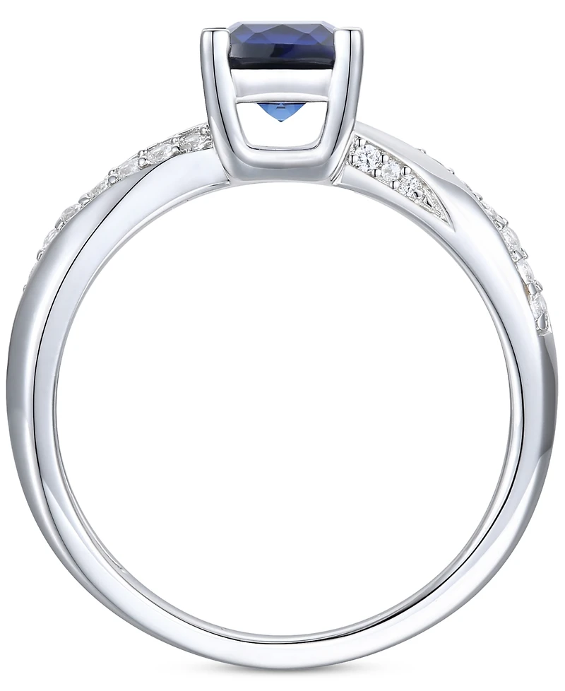 Amethyst (3/4 ct. t.w.) & Lab-Grown White Sapphire (1/6 14k Gold-Plated Sterling Silver (Also Available Additional Gemstones)