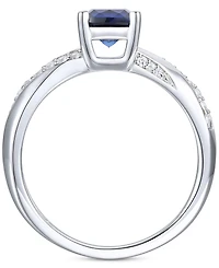 Amethyst (3/4 ct. t.w.) & Lab-Grown White Sapphire (1/6 14k Gold-Plated Sterling Silver (Also Available Additional Gemstones)