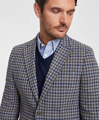 Nautica Men's Modern-Fit Gray Check Tweed Sport Coat