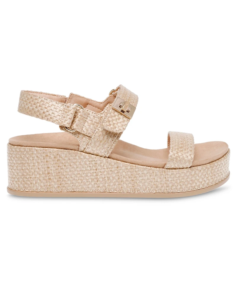 Anne Klein Women's Verse Double Strap Platform Wedge Sandals