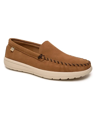 Minnetonka Men's Discover Classic Suede Slip-on Shoes