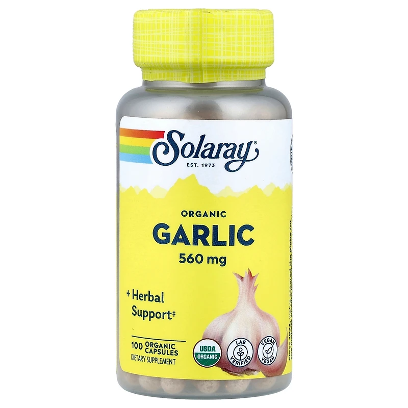 Solaray Organic Garlic 560 mg - 100 Organic Capsules