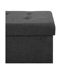 Seville Classics Foldable Storage Bench Ottoman