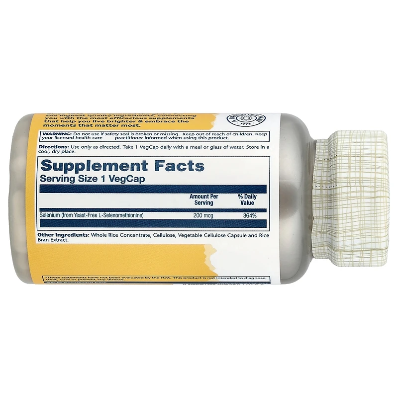 Solaray Selenium 200 mcg - 90 VegCaps