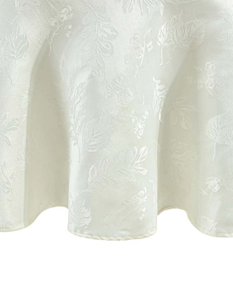 Elrene Elegant Woven Leaves Jacquard Damask Tablecloth
