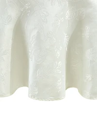 Elrene Elegant Woven Leaves Jacquard Damask Tablecloth