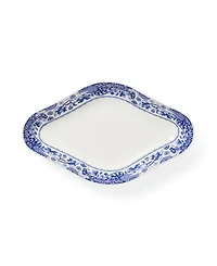 Spode Blue Italian Brocato Diamond Dishes, Set of 2