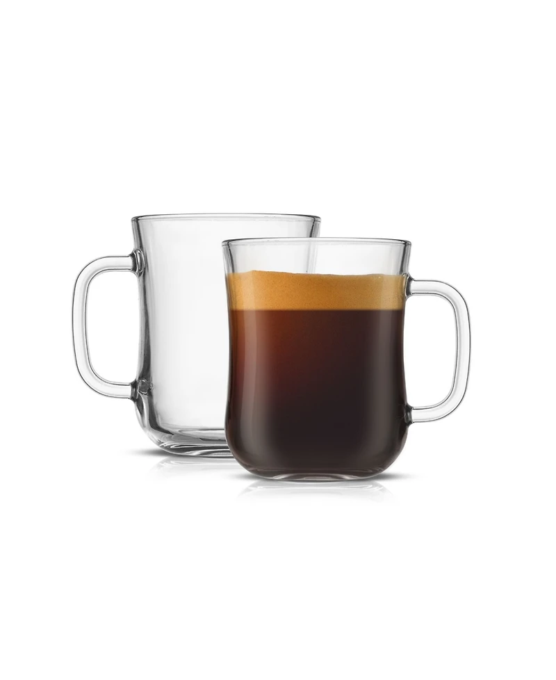 JoyJolt Diner Single Wall Coffee Glass 15.5 oz, Set of 6