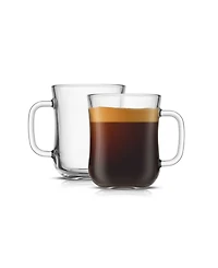 JoyJolt Diner Single Wall Coffee Glass 15.5 oz, Set of 6