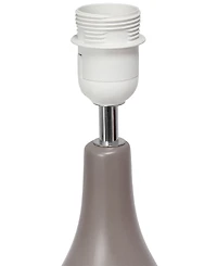 Creekwood Home Essentix 18.11" Traditional Standard Ceramic Dewdrop Table Desk Lamp with Matching Fabric Shade