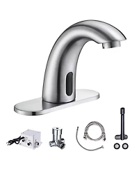 Aquaterior Touchless Faucet Automatic Sensor Cold Hot Water Hands Free Bathroom