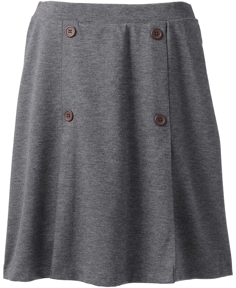 Lands' End Women's Ponte Button Front Skort Above the Knee