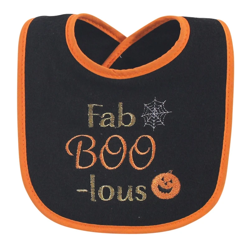 Hudson Baby Girls Cotton Terry Drooler Bibs with Fiber Filling
