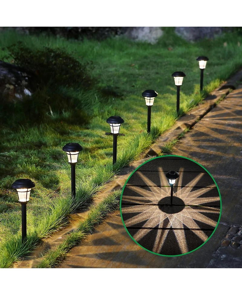 Maggift Solar Garden Path Lights 12-Pack Led Waterproof Outdoor Patio Yard Landscape