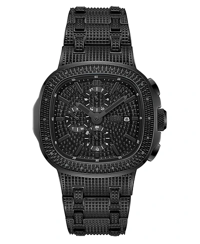Jbw Men's Heist Multifunction Black Stainless Steel Watch, 45mm