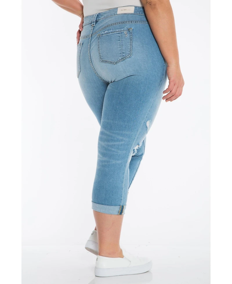 Slink Jeans Plus Mid Rise Boyfriend