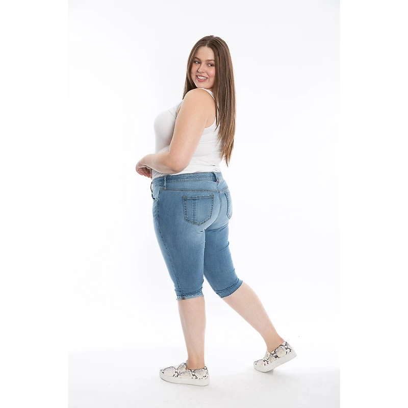 Slink Jeans Plus Mid Rise Crop