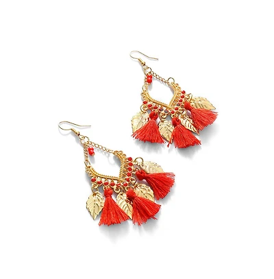 Sohi Women's Tassel Drop Earrings