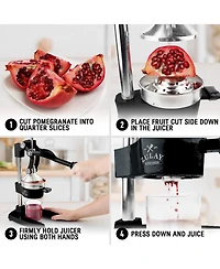 Professional Citrus Juicer + 2 in 1 Lemon Squeezer Complete Set